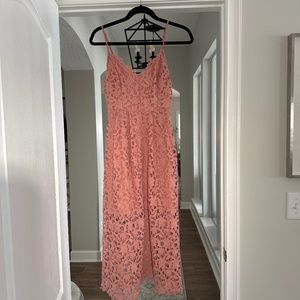 A-line lace midi dress
